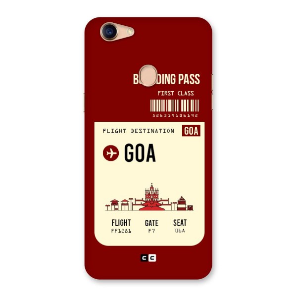 Goa Boarding Pass Back Case for Oppo F5 Youth